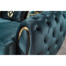 Nova Wholesale Furniture Victoria Stationary Fabric Loveseat Victoria Loveseat - Holly Green IMAGE 6