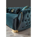Nova Wholesale Furniture Victoria Stationary Fabric Loveseat Victoria Loveseat - Holly Green IMAGE 7