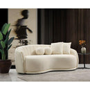 Nova Wholesale Furniture Linda Stationary Fabric Loveseat Linda Loveseat - Ivory IMAGE 1