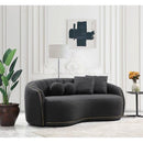 Nova Wholesale Furniture Linda Stationary Fabric Loveseat Linda Loveseat - Charcoal IMAGE 1