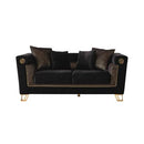 Nova Wholesale Furniture Diamond Stationary Fabric Loveseat Diamond Loveseat - Black IMAGE 1