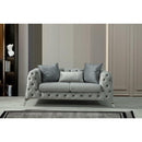 Nova Wholesale Furniture Iris Stationary Fabric Loveseat Iris Loveseat - Gray IMAGE 1