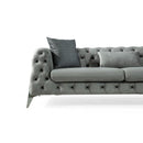 Nova Wholesale Furniture Iris Stationary Fabric Loveseat Iris Loveseat - Gray IMAGE 2