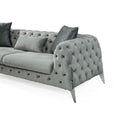 Nova Wholesale Furniture Iris Stationary Fabric Loveseat Iris Loveseat - Gray IMAGE 3
