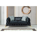 Nova Wholesale Furniture Iris Stationary Fabric Loveseat Iris Loveseat - Charcoal IMAGE 1