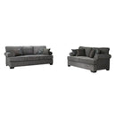Nova Wholesale Furniture Melstone Stationary Fabric Loveseat Melstone Loveseat - Charcoal IMAGE 3