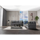 Nova Wholesale Furniture Melstone Stationary Fabric Loveseat Melstone Loveseat - Charcoal IMAGE 4
