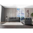 Nova Wholesale Furniture Melstone Stationary Fabric Loveseat Melstone Loveseat - Charcoal IMAGE 6