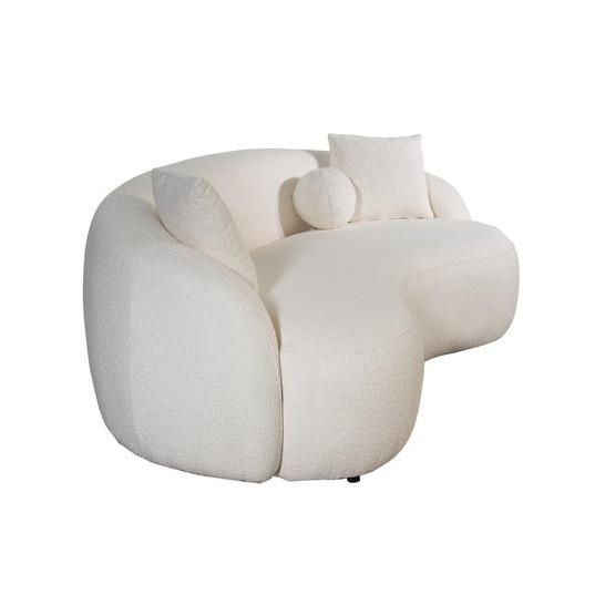 Nova Wholesale Furniture Bonita Stationary Fabric Loveseat Bonita Loveseat - Ivory IMAGE 2
