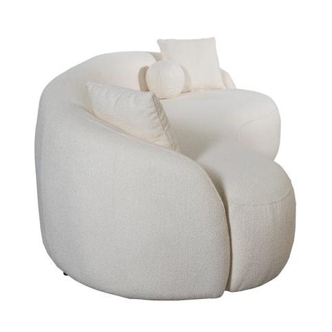 Nova Wholesale Furniture Bonita Stationary Fabric Loveseat Bonita Loveseat - Ivory IMAGE 4