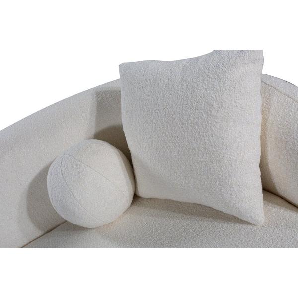 Nova Wholesale Furniture Bonita Stationary Fabric Loveseat Bonita Loveseat - Ivory IMAGE 6