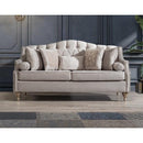 Nova Wholesale Furniture Lotus Stationary Fabric Loveseat Lotus Loveseat - Grey IMAGE 1