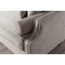Nova Wholesale Furniture Lotus Stationary Fabric Loveseat Lotus Loveseat - Grey IMAGE 4