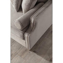 Nova Wholesale Furniture Lotus Stationary Fabric Loveseat Lotus Loveseat - Grey IMAGE 6