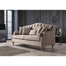 Nova Wholesale Furniture Lotus Stationary Fabric Loveseat Lotus Loveseat - Mocha IMAGE 4