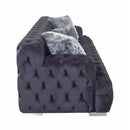 Nova Wholesale Furniture Shannon Stationary Fabric Loveseat Shannon Loveseat - Black IMAGE 3