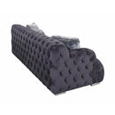 Nova Wholesale Furniture Shannon Stationary Fabric Loveseat Shannon Loveseat - Black IMAGE 4