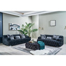 Nova Wholesale Furniture Shannon Stationary Fabric Loveseat Shannon Loveseat - Black IMAGE 5