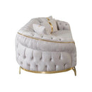 Nova Wholesale Furniture Ciara Stationary Fabric Loveseat Ciara Loveseat - Ivory IMAGE 3