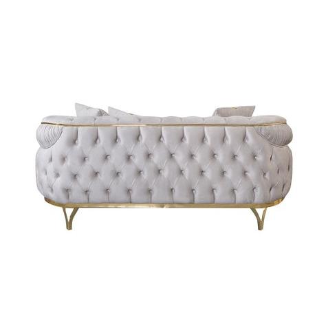 Nova Wholesale Furniture Ciara Stationary Fabric Loveseat Ciara Loveseat - Ivory IMAGE 4