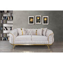 Nova Wholesale Furniture Ciara Stationary Fabric Loveseat Ciara Loveseat - Ivory IMAGE 5