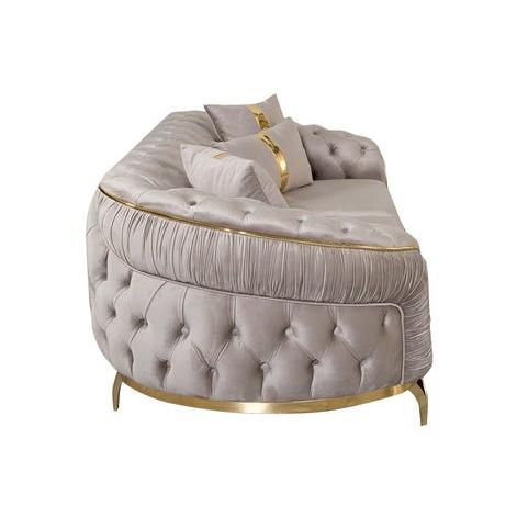 Nova Wholesale Furniture Ciara Stationary Fabric Loveseat Ciara Loveseat - Mocha IMAGE 2
