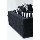 Nova Wholesale Furniture Mosby Stationary Fabric Loveseat Mosby Loveseat - Black IMAGE 6