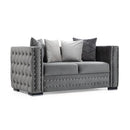 Nova Wholesale Furniture Mosby Stationary Fabric Loveseat Mosby Loveseat - Gray IMAGE 1