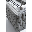 Nova Wholesale Furniture Mosby Stationary Fabric Loveseat Mosby Loveseat - Gray IMAGE 3