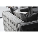 Nova Wholesale Furniture Mosby Stationary Fabric Loveseat Mosby Loveseat - Gray IMAGE 5