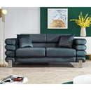 Nova Wholesale Furniture Wilton Stationary Fabric Loveseat Wilton Loveseat - Cadet Gray IMAGE 1