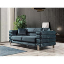 Nova Wholesale Furniture Wilton Stationary Fabric Loveseat Wilton Loveseat - Cadet Gray IMAGE 2