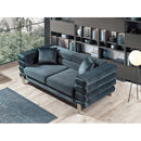 Nova Wholesale Furniture Wilton Stationary Fabric Loveseat Wilton Loveseat - Cadet Gray IMAGE 3