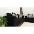 Nova Wholesale Furniture Venus Stationary Fabric Loveseat VENUS-BLACK-LOVESEAT IMAGE 2