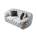 Nova Wholesale Furniture Lupino Stationary Fabric Loveseat Lupino Loveseat - Ivory IMAGE 1