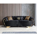Nova Wholesale Furniture Victoria Stationary Fabric Loveseat Victoria Loveseat - Black IMAGE 1