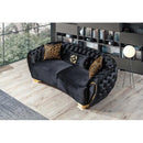 Nova Wholesale Furniture Victoria Stationary Fabric Loveseat Victoria Loveseat - Black IMAGE 2