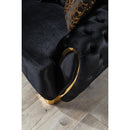 Nova Wholesale Furniture Victoria Stationary Fabric Loveseat Victoria Loveseat - Black IMAGE 6