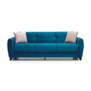 Nova Wholesale Furniture Spring Fabric Sofabed Spring Sofabed - Blue IMAGE 1
