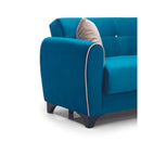 Nova Wholesale Furniture Spring Fabric Sofabed Spring Sofabed - Blue IMAGE 3