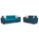 Nova Wholesale Furniture Spring Fabric Sofabed Spring Sofabed - Blue IMAGE 4