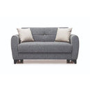 Nova Wholesale Furniture Spring Fabric Sleeper Loveseat Spring Sleeper Loveseat - Gray IMAGE 1
