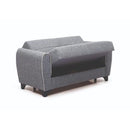 Nova Wholesale Furniture Spring Fabric Sleeper Loveseat Spring Sleeper Loveseat - Gray IMAGE 2