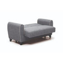 Nova Wholesale Furniture Spring Fabric Sleeper Loveseat Spring Sleeper Loveseat - Gray IMAGE 3