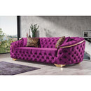 Nova Wholesale Furniture Lupino Stationary Fabric Sofa Lupino Sofa - Purple IMAGE 2