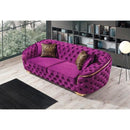 Nova Wholesale Furniture Lupino Stationary Fabric Sofa Lupino Sofa - Purple IMAGE 3