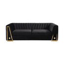 Nova Wholesale Furniture Sheila Stationary Fabric Sofa Sheila Sofa - Black IMAGE 1