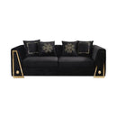 Nova Wholesale Furniture Sheila Stationary Fabric Sofa Sheila Sofa - Black IMAGE 2