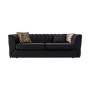 Nova Wholesale Furniture Dream Stationary Fabric Sofa Dream Sofa - Black IMAGE 1