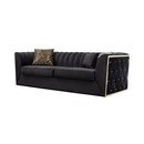 Nova Wholesale Furniture Dream Stationary Fabric Sofa Dream Sofa - Black IMAGE 2
